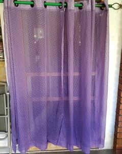 Sheer purple curtains
